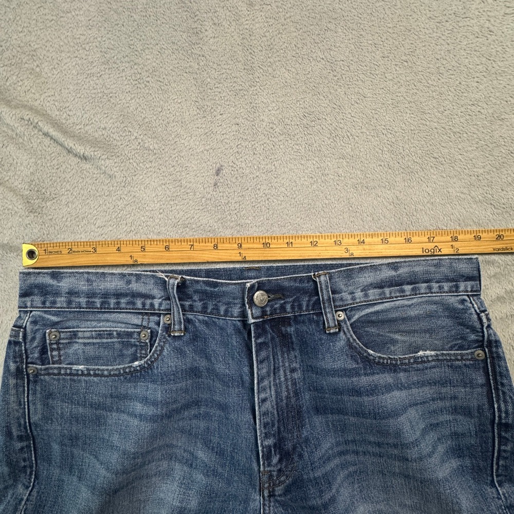 J Crew 770 Straight Fit Jeans Mens Tag Size W36 L32 Blue Kaihara Denim EUC‎ - Picture 10 of 11